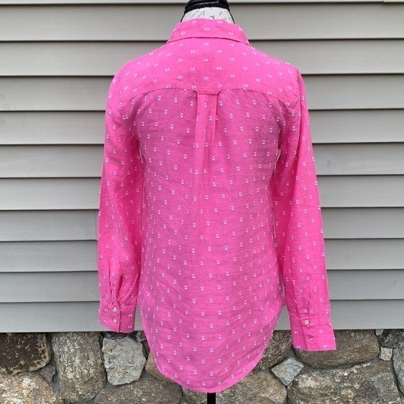Talbots pink linen popover - Picture 6 of 13